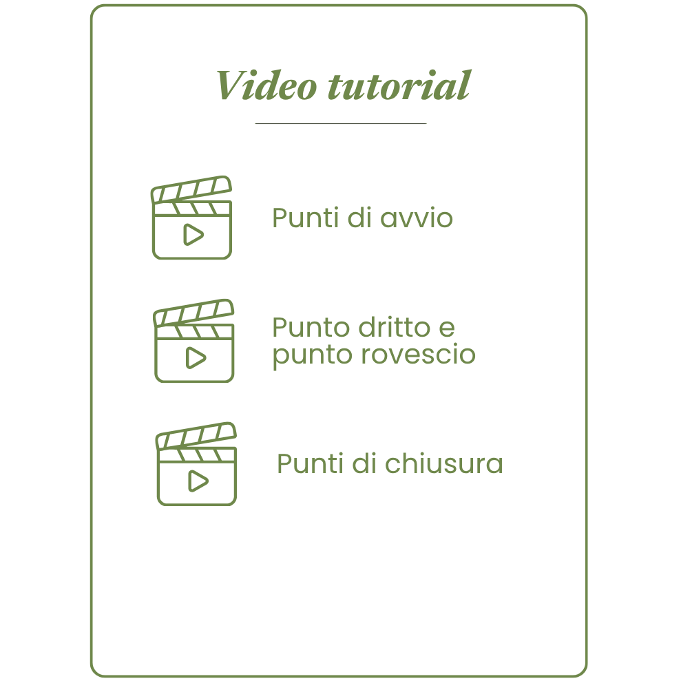 Video tutorial inclusi nel percorso gratuito per avvicinarsi alla maglia